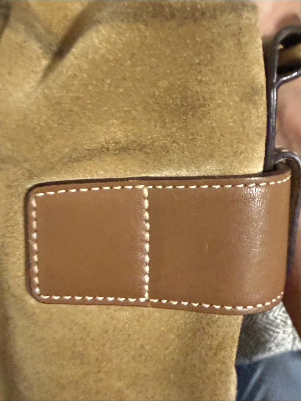 Brown Coach Man Suede Messanger Bag